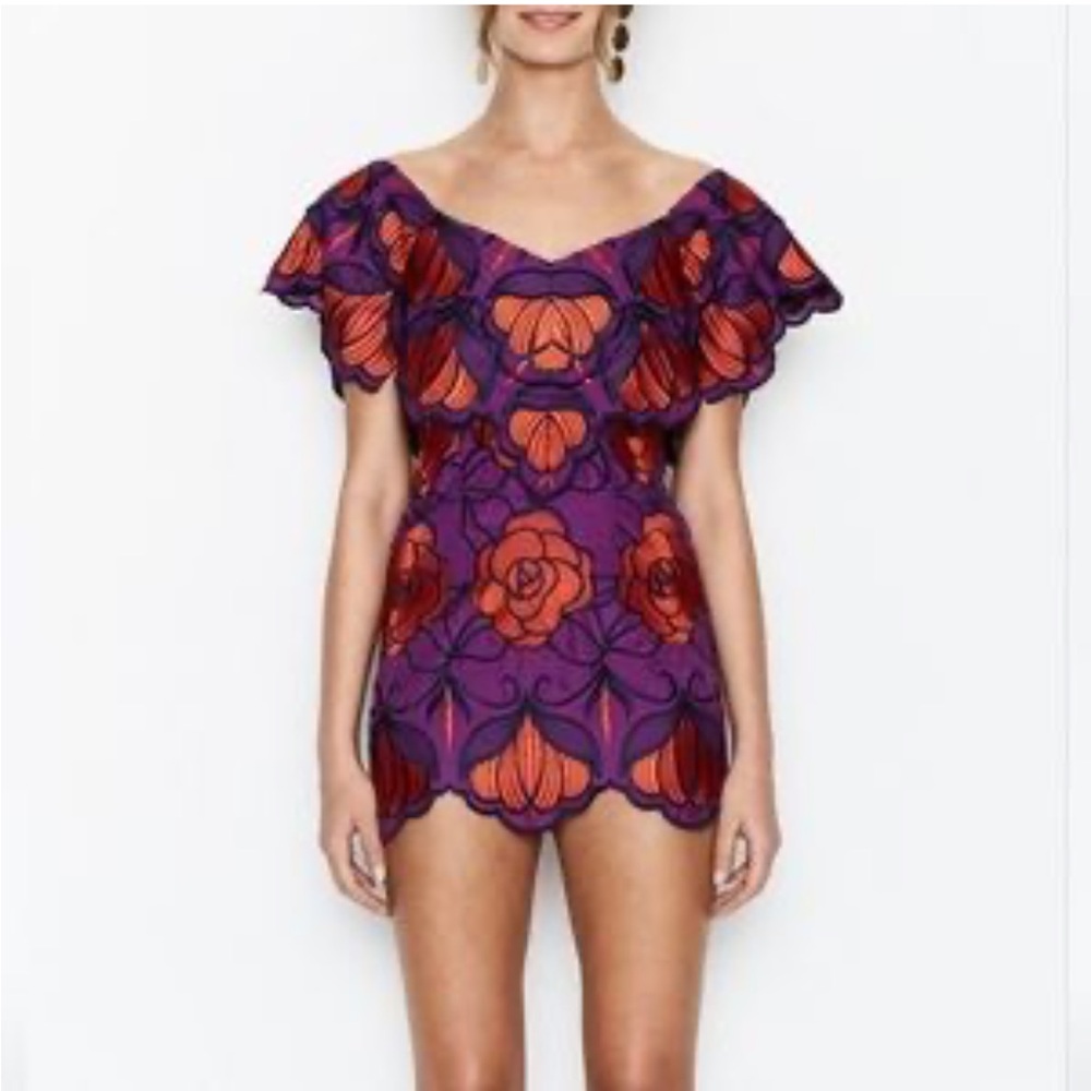 Alice McCall Purple and Orange Mini Dress